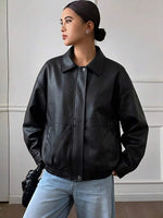 Suede Jas Dames met Sherpa Voering