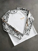 Shirt Heren Raglan met Printmouwen