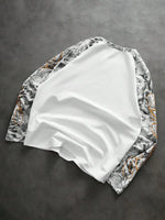 Shirt Heren Raglan met Printmouwen