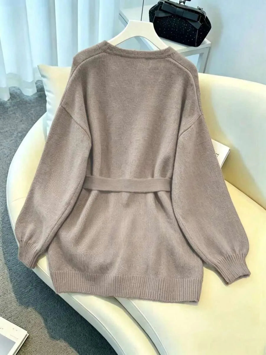 Gebreid Vest Dames met Riem