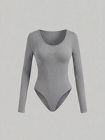 Bodysuit met Lange Mouwen en Ronde Hals