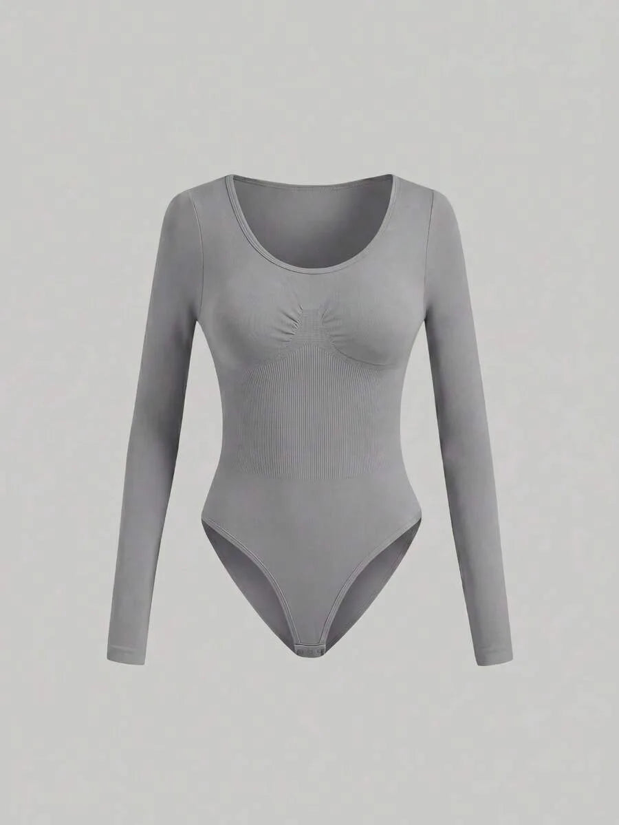 Bodysuit met Lange Mouwen en Ronde Hals