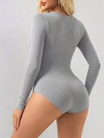 Bodysuit met Lange Mouwen en Ronde Hals