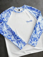 Shirt Heren Raglan met Printmouwen