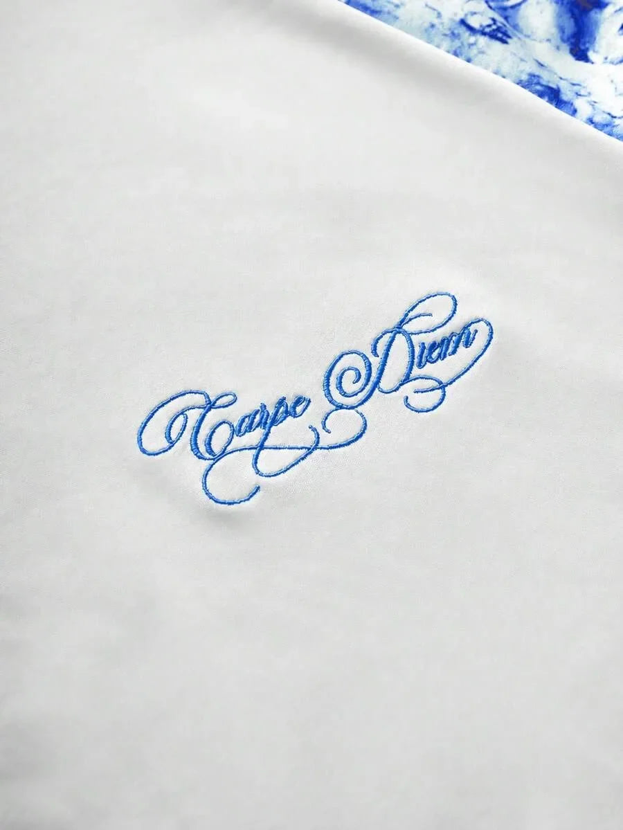 Shirt Heren Raglan met Printmouwen