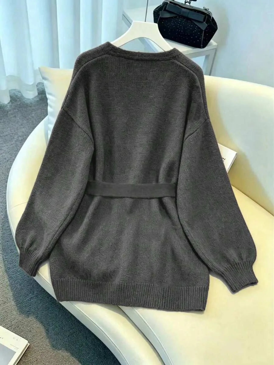 Gebreid Vest Dames met Riem