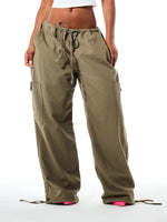 Cargo Broek Dames Wide Leg met Trekkoord