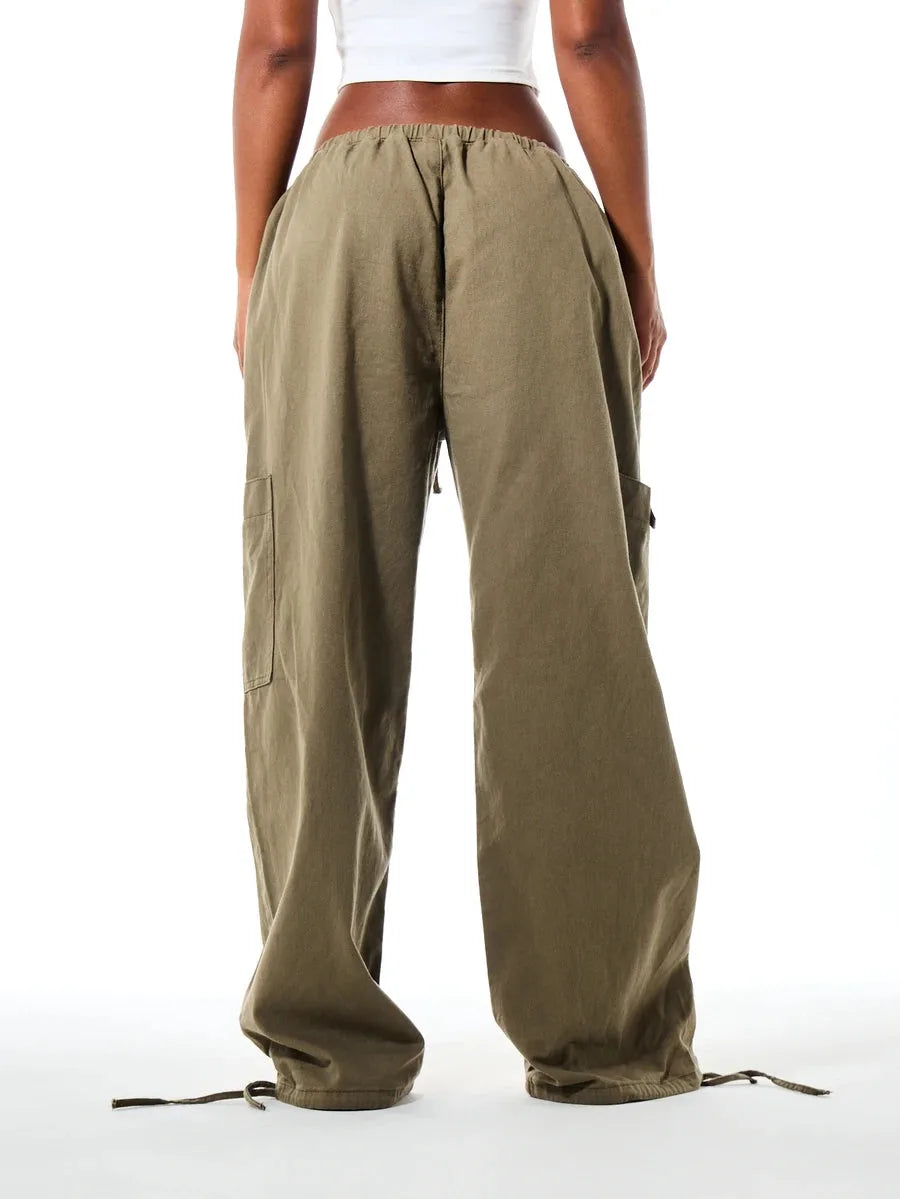 Cargo Broek Dames Wide Leg met Trekkoord