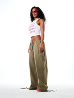 Cargo Broek Dames Wide Leg met Trekkoord