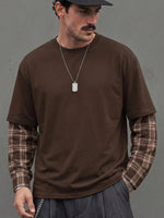 Shirt Heren met Patchwork Mouwen