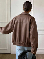 Suede Jas Dames met Sherpa Voering