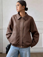 Suede Jas Dames met Sherpa Voering
