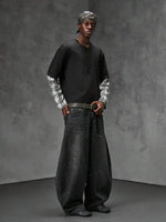 Shirt Heren met Patchwork Mouwen