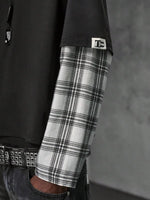 Shirt Heren met Patchwork Mouwen