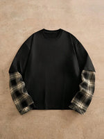 Shirt Heren met Patchwork Mouwen
