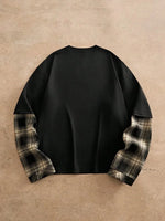 Shirt Heren met Patchwork Mouwen