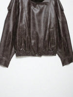 Leren Jas Dames met Asymmetrische Sluiting
