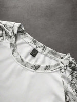 Shirt Heren Raglan met Printmouwen