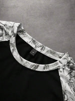 Shirt Heren Raglan met Printmouwen