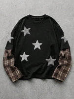 Shirt Heren met Patchwork Mouwen