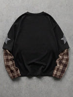 Shirt Heren met Patchwork Mouwen