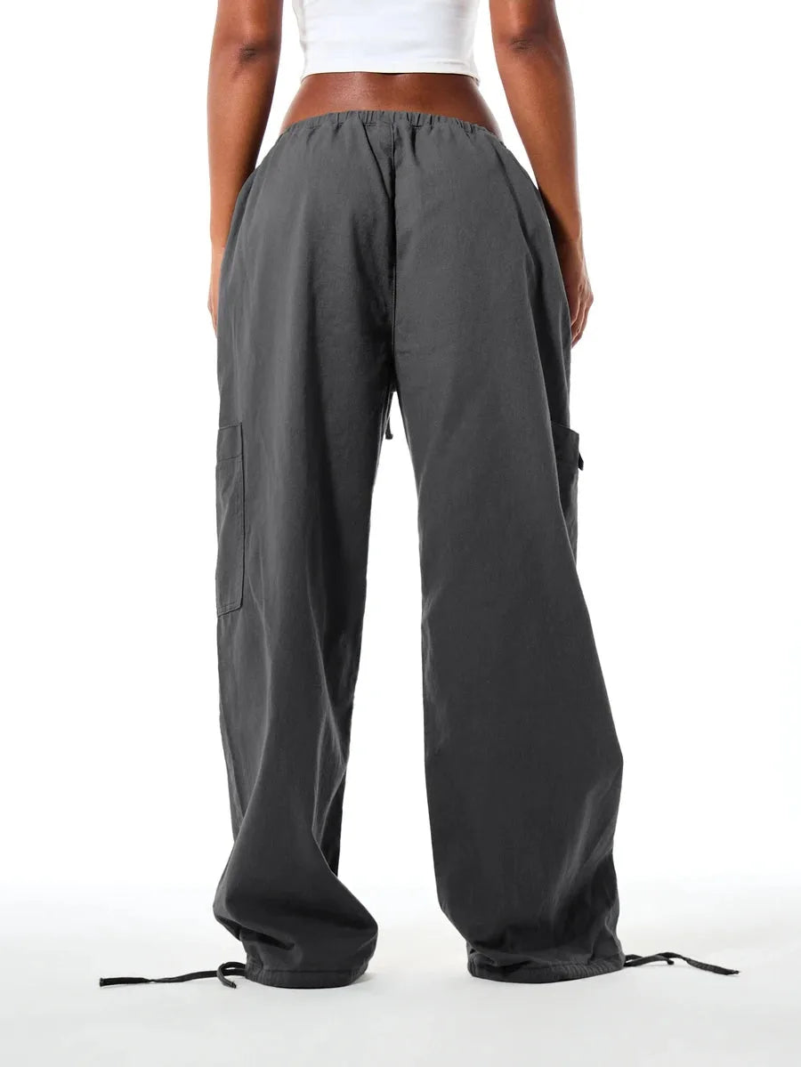 Cargo Broek Dames Wide Leg met Trekkoord