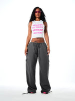 Cargo Broek Dames Wide Leg met Trekkoord