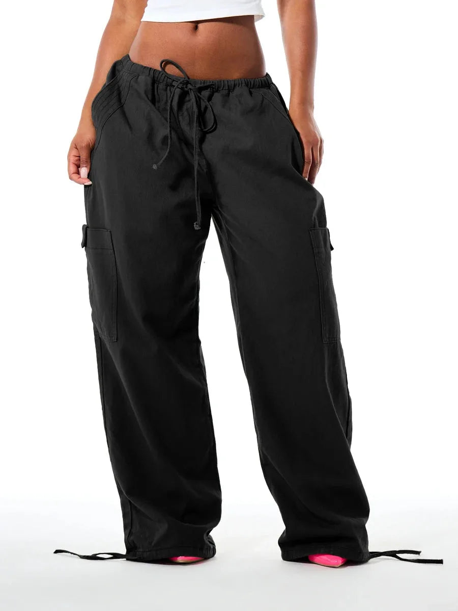 Cargo Broek Dames Wide Leg met Trekkoord