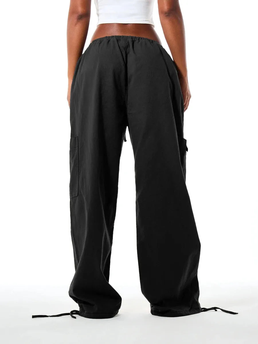 Cargo Broek Dames Wide Leg met Trekkoord