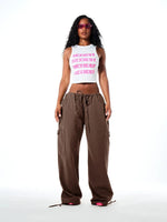 Cargo Broek Dames Wide Leg met Trekkoord
