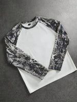 Shirt Heren Raglan met Printmouwen