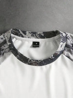 Shirt Heren Raglan met Printmouwen