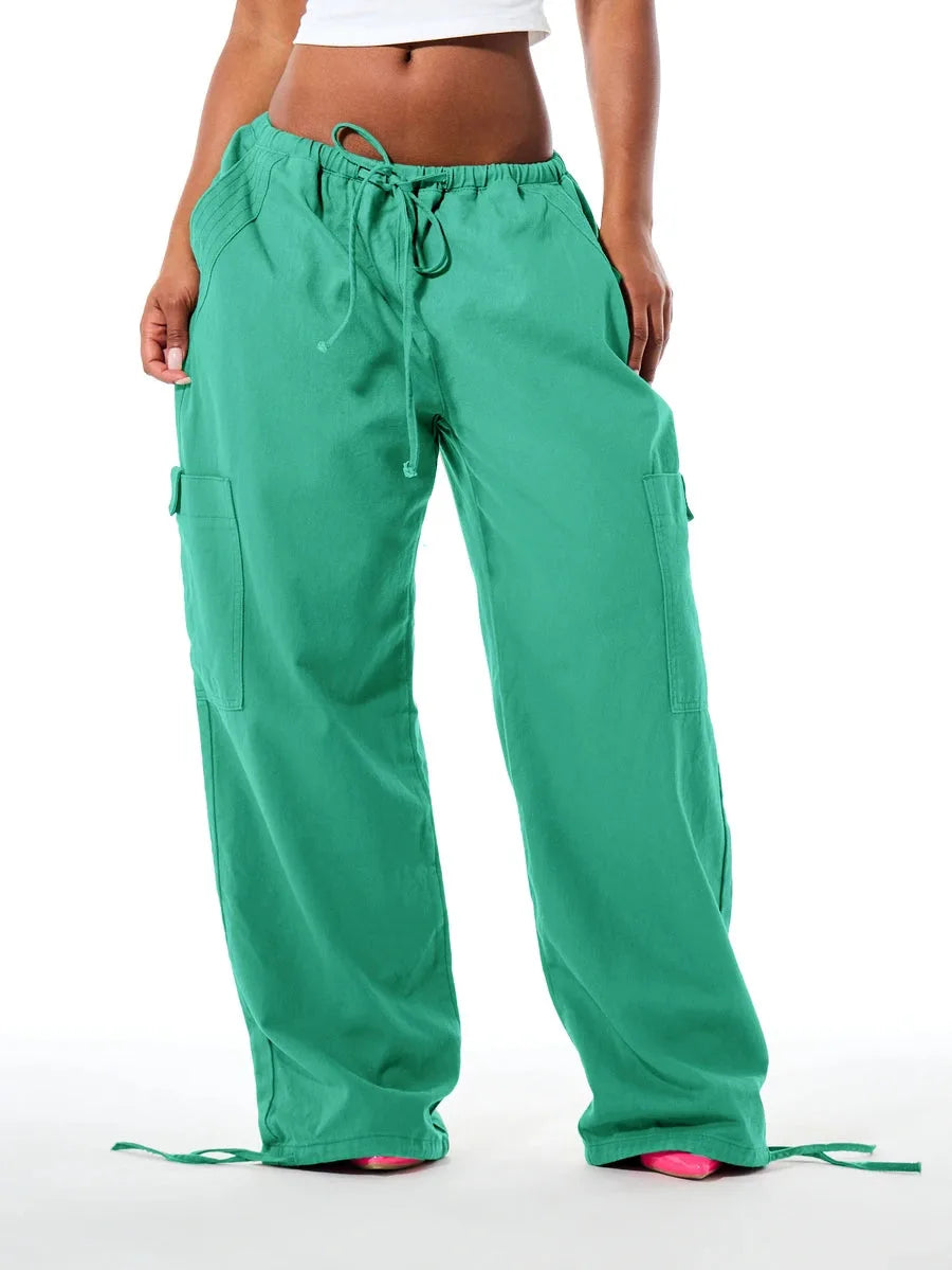 Cargo Broek Dames Wide Leg met Trekkoord