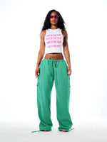 Cargo Broek Dames Wide Leg met Trekkoord