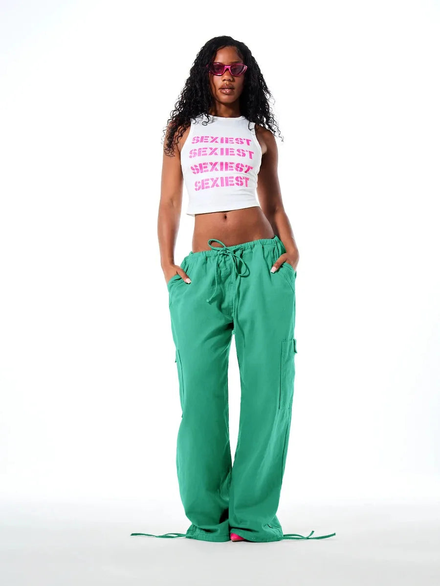 Cargo Broek Dames Wide Leg met Trekkoord