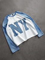 Shirt Heren Raglan met Printmouwen