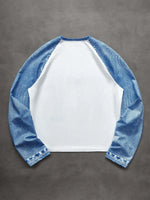 Shirt Heren Raglan met Printmouwen