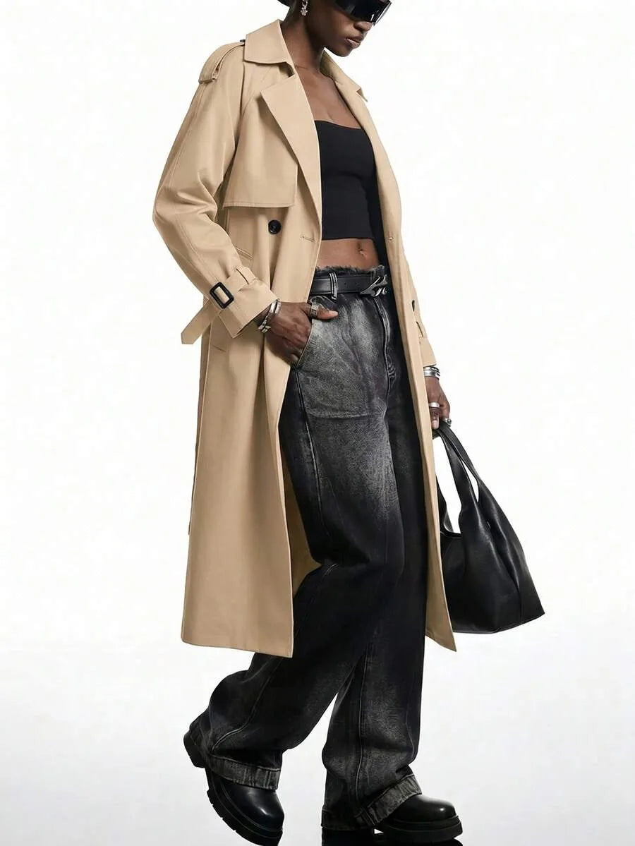 Lange Trenchcoat Dames met Riem