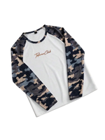 Shirt Heren Raglan met Printmouwen