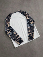 Shirt Heren Raglan met Printmouwen