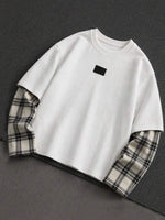 Shirt Heren met Patchwork Mouwen