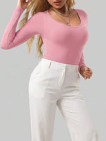 Bodysuit met Lange Mouwen en Ronde Hals