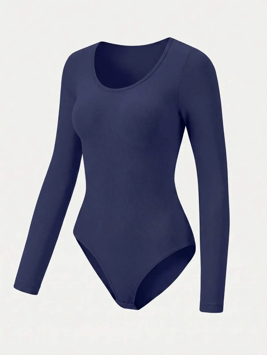 Bodysuit met Lange Mouwen en Ronde Hals