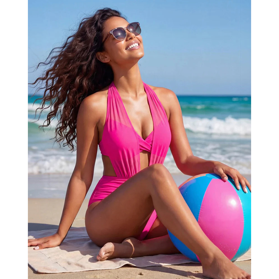 2-in-1 tankini set met hoge taille Dames