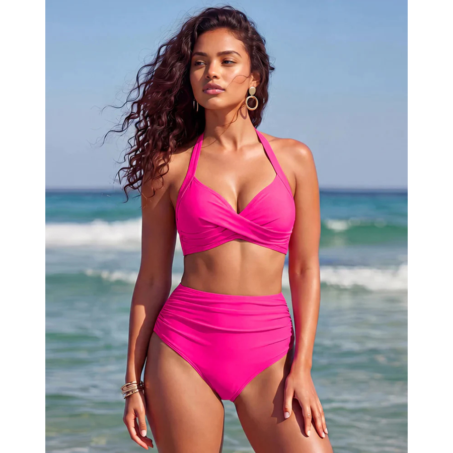 2-in-1 tankini set met hoge taille Dames