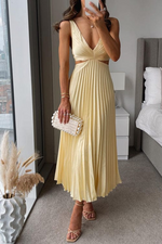 Satijnen midi jurk elegant Dames