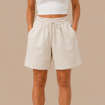 Bermuda short met elastische tailleband Dames