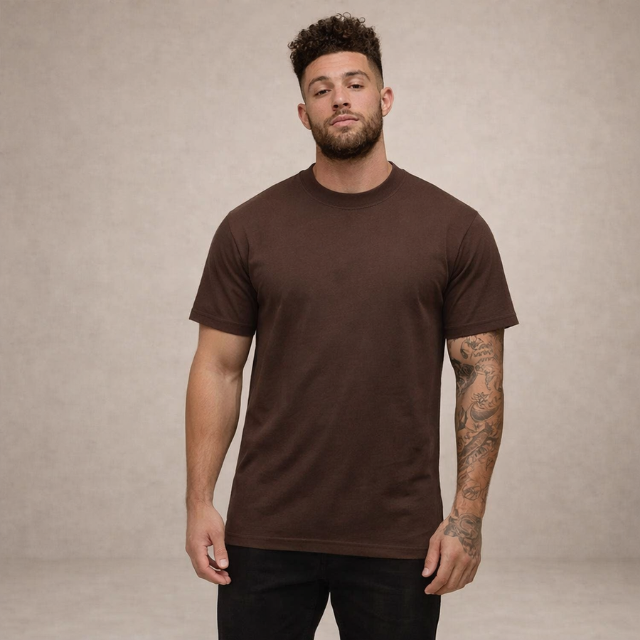Slim fit T-shirt met ronde hals Heren