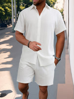 Tweedelige strand set met korte broek Heren