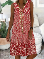 Mouwloze Zomerjurk met Bloemenprint Dames